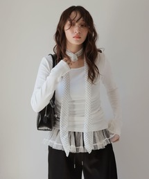 Ulysses（ユリシス）の「ドットスカーフ付きボートネックカットソー（Tシャツ/カットソー）」