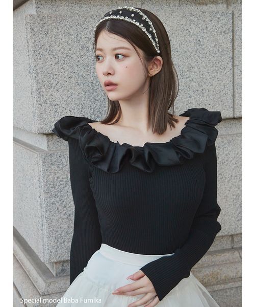 SNIDEL(スナイデル)の「ビジューカチューシャ(カチューシャ・レディース・B/A・F)」の5枚目の写真