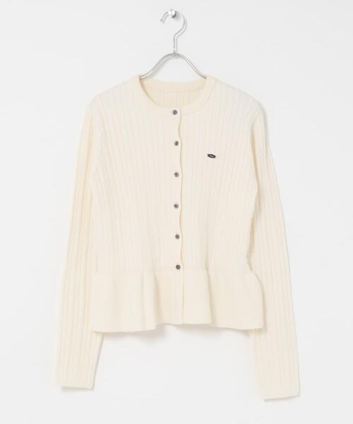 SENSE OF PLACE by URBAN RESEARCH（センスオブプレイスバイアーバンリサーチ）の「ミニケーブルペプラムセーター（ニット/セーター・レディース・ネイビー/レッド/アイボリー/チャコールグレー・ONE）」の11枚目の写真