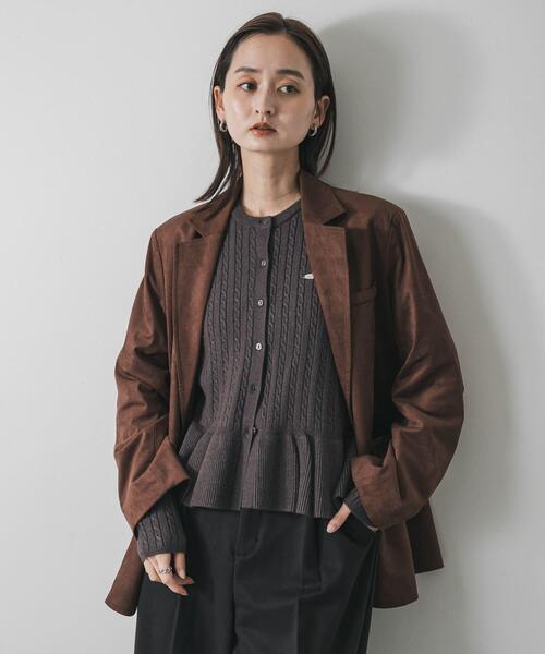 ミニケーブルペプラムセーター（ニット/セーター）｜SENSE OF PLACE by