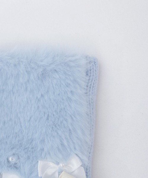 axes femme（アクシーズファム）の「アソートリボンファー手袋（手袋・レディース・キナリ/ブラック/サックスブルー・FREE）」の8枚目の写真