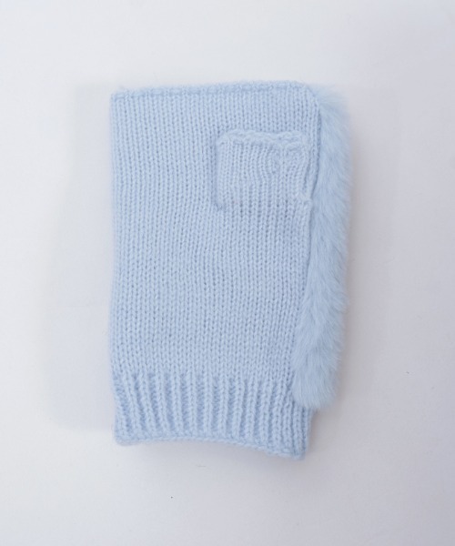 axes femme（アクシーズファム）の「アソートリボンファー手袋（手袋・レディース・キナリ/ブラック/サックスブルー・FREE）」の10枚目の写真