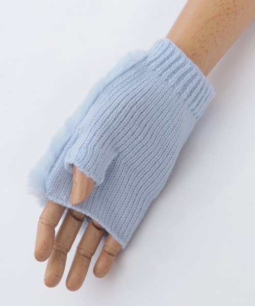 axes femme（アクシーズファム）の「アソートリボンファー手袋（手袋・レディース・キナリ/ブラック/サックスブルー・FREE）」の12枚目の写真