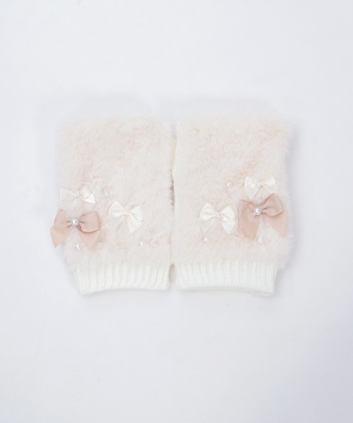 axes femme（アクシーズファム）の「アソートリボンファー手袋（手袋・レディース・キナリ/ブラック/サックスブルー・FREE）」の13枚目の写真