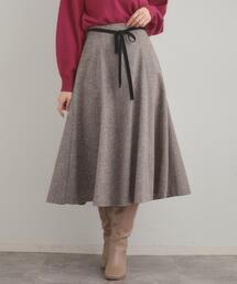 couture brooch | 【通勤・大人上品】ラメツイード フレアスカート(スカート)