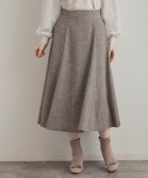 couture brooch(クチュールブローチ)の「【通勤・大人上品】ラメツイード フレアスカート(スカート・レディース・ブラック/ブラウン系その他・40/38/36/42)」の8枚目の写真