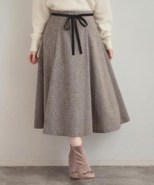 couture brooch(クチュールブローチ)の「【通勤・大人上品】ラメツイード フレアスカート(スカート・レディース・ブラック/ブラウン系その他・40/38/36/42)」の10枚目の写真