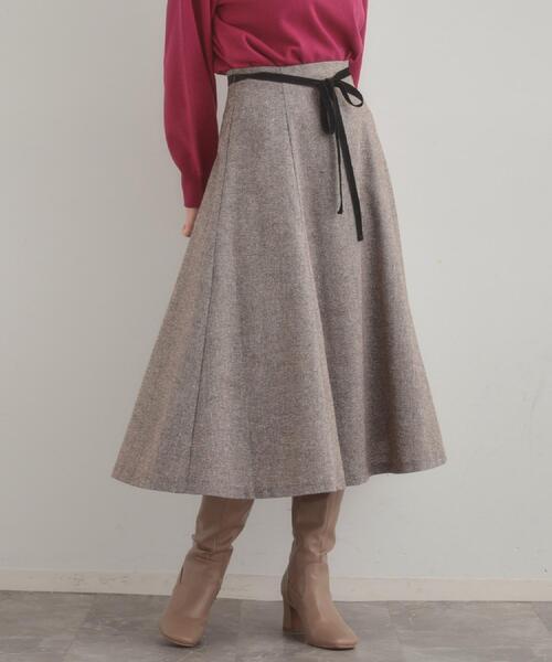 couture brooch(クチュールブローチ)の「【通勤・大人上品】ラメツイード フレアスカート(スカート・レディース・ブラック/ブラウン系その他・40/38/36/42)」の12枚目の写真