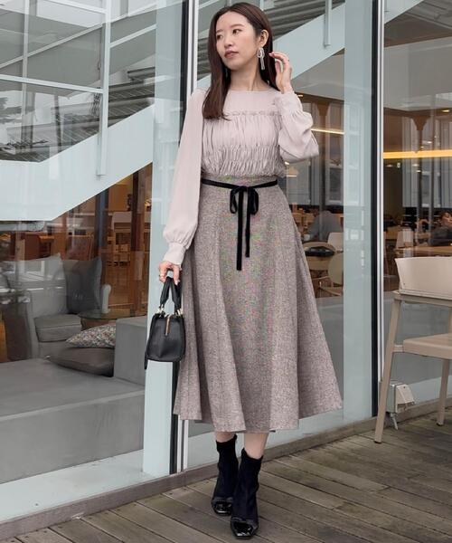 couture brooch(クチュールブローチ)の「【通勤・大人上品】ラメツイード フレアスカート(スカート・レディース・ブラック/ブラウン系その他・40/38/36/42)」の14枚目の写真