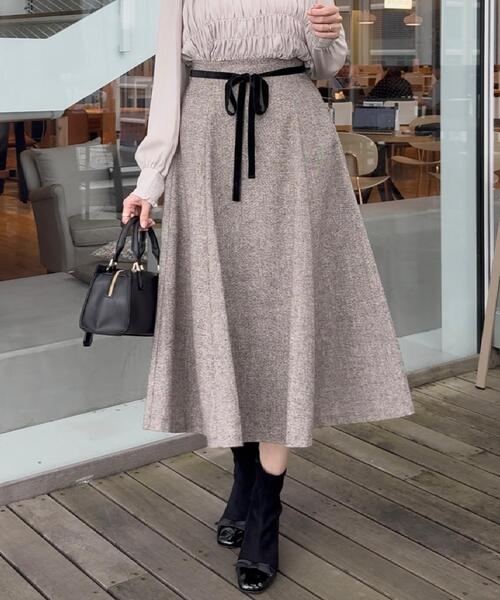 couture brooch(クチュールブローチ)の「【通勤・大人上品】ラメツイード フレアスカート(スカート・レディース・ブラック/ブラウン系その他・40/38/36/42)」の16枚目の写真
