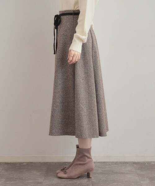 couture brooch(クチュールブローチ)の「【通勤・大人上品】ラメツイード フレアスカート(スカート・レディース・ブラック/ブラウン系その他・40/38/36/42)」の20枚目の写真