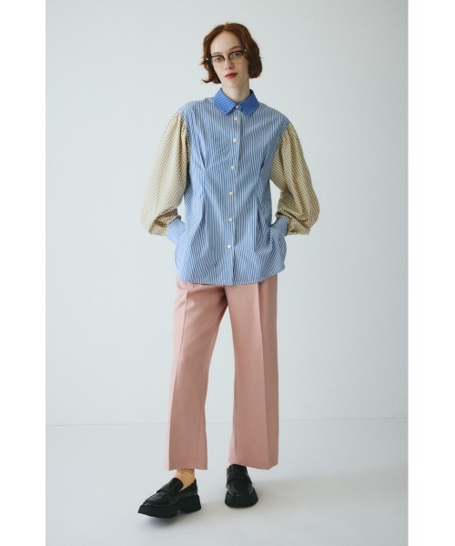 HeRIN.CYE(ヘリンドットサイ)の「Mix pattern shirt ミックスパターンシャツ(シャツ/ブラウス・レディース・ピンク/ブルー・FREE)」の3枚目の写真