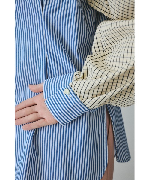 HeRIN.CYE(ヘリンドットサイ)の「Mix pattern shirt ミックスパターンシャツ(シャツ/ブラウス・レディース・ピンク/ブルー・FREE)」の10枚目の写真