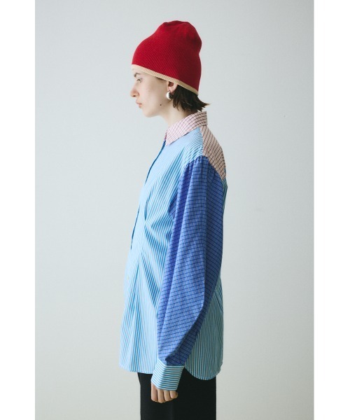 HeRIN.CYE(ヘリンドットサイ)の「Mix pattern shirt ミックスパターンシャツ(シャツ/ブラウス・レディース・ピンク/ブルー・FREE)」の13枚目の写真