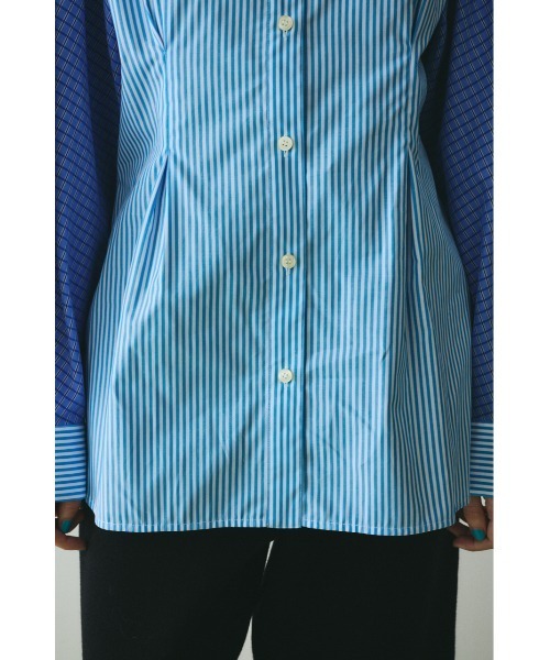 HeRIN.CYE(ヘリンドットサイ)の「Mix pattern shirt ミックスパターンシャツ(シャツ/ブラウス・レディース・ピンク/ブルー・FREE)」の18枚目の写真