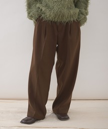 MUHET | wool-like tuck straight pants / ウールライクタックストレートパンツ(スラックス)