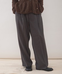 MUHET(ミュエータ)のwool-like tuck straight pants / ウールライクタックストレートパンツ(スラックス)