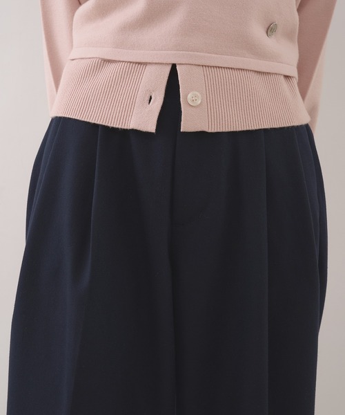 MUHET（ミュエータ）の「wool-like tuck straight pants / ウールライクタックストレートパンツ（スラックス・レディース・グレー/ブラウン/ネイビー・MEDIUM/SMALL/LARGE）」の17枚目の写真