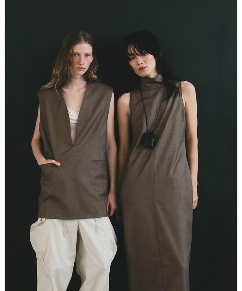 anuke（アンヌーク）の「Keyneck Over Vest（その他アウター・レディース・モカ/ブラック・36inch/38inch）」の11枚目の写真