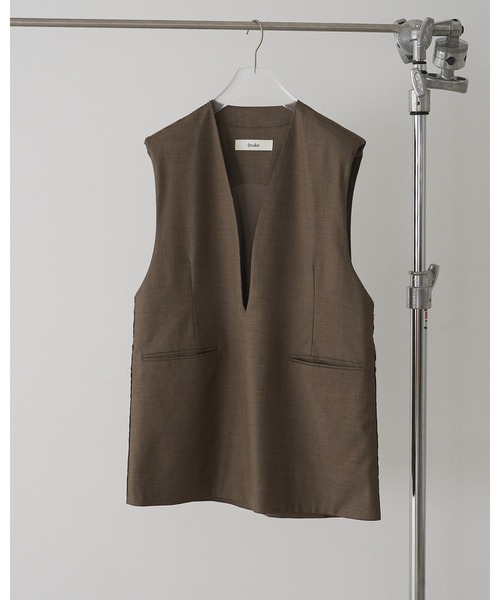 anuke（アンヌーク）の「Keyneck Over Vest（その他アウター・レディース・モカ/ブラック・36inch/38inch）」の16枚目の写真