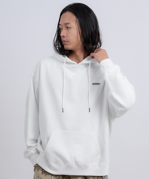 SIDEWAY STANCE（サイドウェイスタンス）の「【SIDEWAY STANCE】ワンポイント スウェット プルパーカー（パーカー・メンズ・ブラック/グレー/ホワイト/ホワイト系/ブラック系/グレー系・SMALL/X-LARGE/LARGE/MEDIUM）」の7枚目の写真