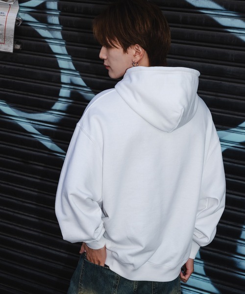 SIDEWAY STANCE（サイドウェイスタンス）の「【SIDEWAY STANCE】ワンポイント スウェット プルパーカー（パーカー・メンズ・ブラック/グレー/ホワイト/ホワイト系/ブラック系/グレー系・SMALL/X-LARGE/LARGE/MEDIUM）」の22枚目の写真
