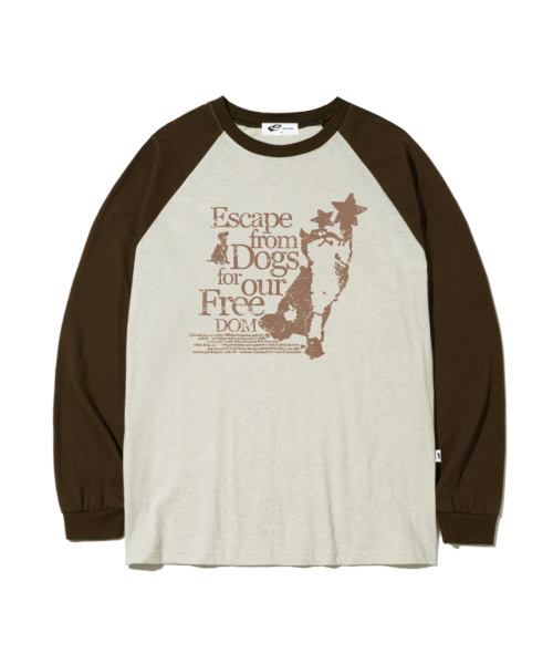 ESCAPEFROM(エスケープフロム)の「キャットアンドドッグプリントロングスリーブブラウン(Tシャツ/カットソー・レディース・その他・MEDIUM/LARGE/SMALL)」の3枚目の写真
