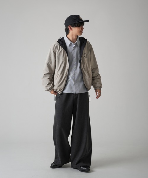 kutir（クティール）の「NYLON REVERSIBLE MOUNTAIN PARKER／ナイロンリバーシブルマウンテンパーカー（マウンテンパーカー・メンズ・ネイビー/ライトグレー/ブラック・LARGE/MEDIUM/SMALL）」の12枚目の写真