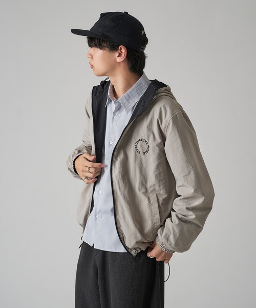 kutir（クティール）の「NYLON REVERSIBLE MOUNTAIN PARKER／ナイロンリバーシブルマウンテンパーカー（マウンテンパーカー・メンズ・ネイビー/ライトグレー/ブラック・LARGE/MEDIUM/SMALL）」の10枚目の写真