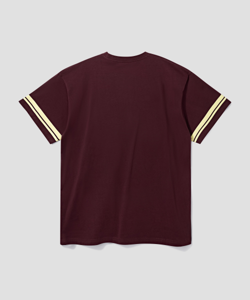 AGOD（エージーオーディー）の「オーバーサイズヴィンテージラグビー半袖Tシャツ[バーガンディ]（Tシャツ/カットソー・レディース・その他・SMALL/MEDIUM/LARGE）」の7枚目の写真