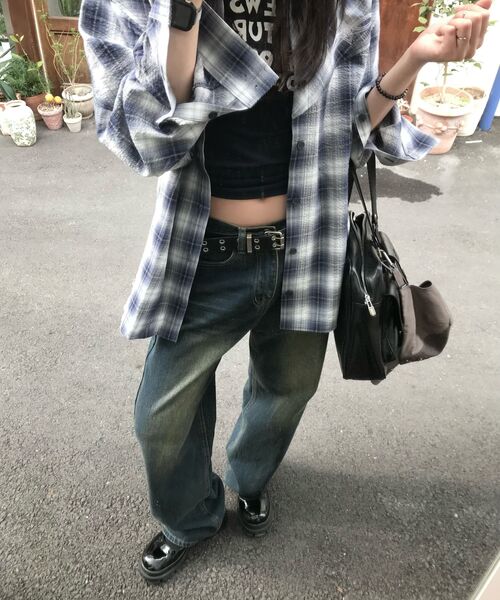 CHICKS（チックス）の「[デイリー四季] SDPミニマルストレートデニムパンツ4カラー（デニムパンツ・レディース・ライトブルー/グレー×サックスブルー/ライトインディゴブルー/ダークブルー・LARGE/X-LARGE/XX-LARGE/SMALL/MEDIUM）」の17枚目の写真