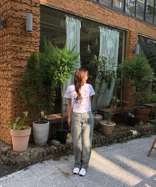 CHICKS（チックス）の「[デイリー四季] SDPミニマルストレートデニムパンツ4カラー（デニムパンツ・レディース・ライトブルー/グレー×サックスブルー/ライトインディゴブルー/ダークブルー・LARGE/X-LARGE/XX-LARGE/SMALL/MEDIUM）」の15枚目の写真