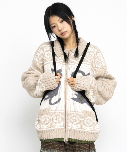 GLACK(グラック)の「GZB001 ドットパターンチェックストリングバッグ (ブラック)(バックパック/リュック・レディース・その他・F)」の7枚目の写真
