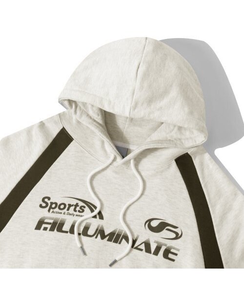 F.ILLUMINATE(フィルミネイト)の「オーバーサイズスポーティロゴフードパーカー-オートミール(パーカー・レディース・その他・LARGE/X-LARGE)」の3枚目の写真