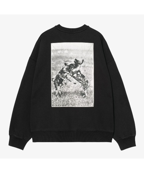 Carhartt WIP(カーハートダブリューアイピー)の「Carhartt WIP NO PLAY SWEATSHIRT(カーハートワークインプログレス ノープレイ スウェットシャツ)(スウェット・メンズ・ブラック/グレー系・SMALL/MEDIUM/LARGE/X-LARGE)」の4枚目の写真