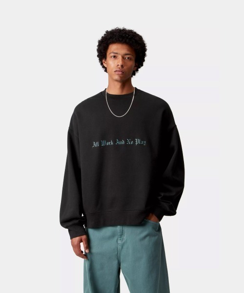 Carhartt WIP(カーハートダブリューアイピー)の「Carhartt WIP NO PLAY SWEATSHIRT(カーハートワークインプログレス ノープレイ スウェットシャツ)(スウェット・メンズ・ブラック/グレー系・SMALL/MEDIUM/LARGE/X-LARGE)」の5枚目の写真