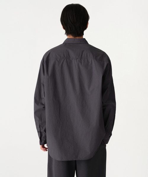 MUSINSA STANDARD（ムシンサスタンダード）の「リラックスドウォッシュドポプリンシャツ [ダークグレー]（シャツ/ブラウス・メンズ・その他・LARGE/X-LARGE/XX-LARGE/SMALL/MEDIUM）」の3枚目の写真