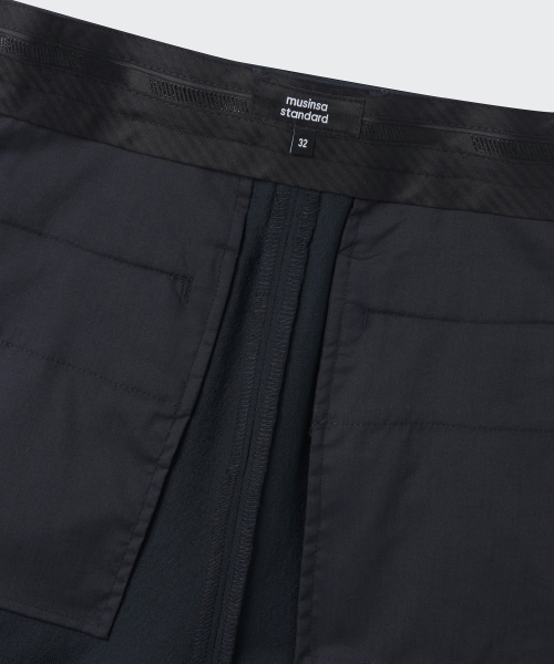 MUSINSA STANDARD（ムシンサスタンダード）の「クールタッチヒドンバンディングハーフスラックス[ネイビー]（スラックス・メンズ・その他・40/38/33/26/27/28/29/42/36/34/32/30/31）」の5枚目の写真