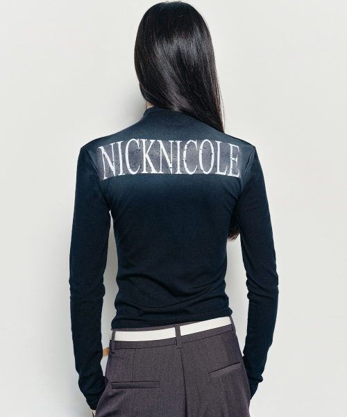NICK&NICOLE(ニックアンドニコール)の「NICOLE SLIM HALF NECK TOP_BLACK(Tシャツ/カットソー・レディース・その他・FREE)」の3枚目の写真