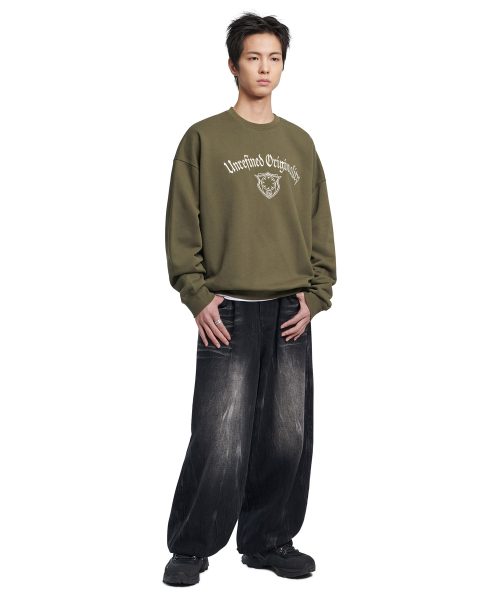 NOMANUAL(NOMANUAL)の「U.O SWEATSHIRT - KHAKI(スウェット・レディース・その他・SMALL/MEDIUM/LARGE/X-LARGE)」の3枚目の写真