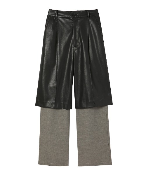 ELCHELE（エルチェレ）の「HALF LAYERED PANTS（スラックス・レディース・ブラウン/ブラック・36/38）」の20枚目の写真