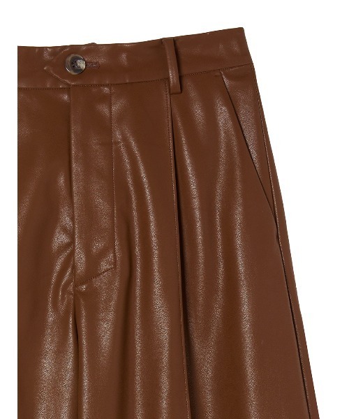 ELCHELE（エルチェレ）の「HALF LAYERED PANTS（スラックス・レディース・ブラウン/ブラック・36/38）」の22枚目の写真