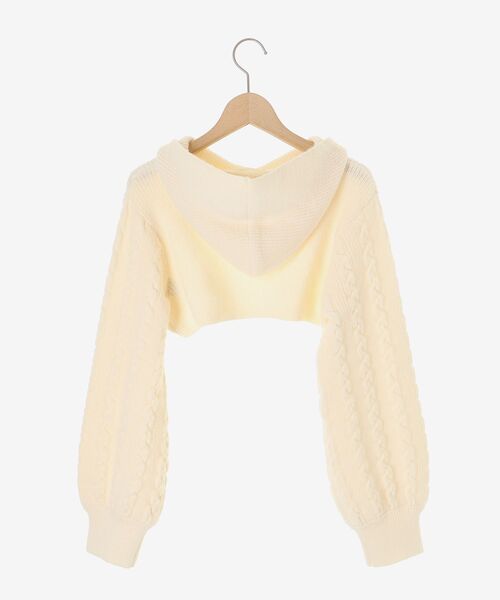 MAJESTIC LEGON（マジェスティックレゴン）の「ケーブルフードボレロセットミニワンピ（ワンピース・レディース・ホワイト系その他2/グレー系その他/ベージュ系その他2・MEDIUM）」の15枚目の写真