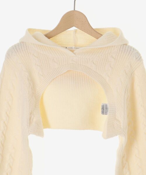 MAJESTIC LEGON（マジェスティックレゴン）の「ケーブルフードボレロセットミニワンピ（ワンピース・レディース・ホワイト系その他2/グレー系その他/ベージュ系その他2・MEDIUM）」の16枚目の写真