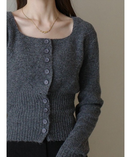 amel（エイメル）の「スクエアネックコルセットデザインニット / グレー（ニット/セーター・レディース・グレー・FREE）」の11枚目の写真