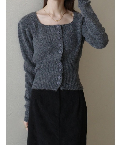 amel（エイメル）の「スクエアネックコルセットデザインニット / グレー（ニット/セーター・レディース・グレー・FREE）」の12枚目の写真
