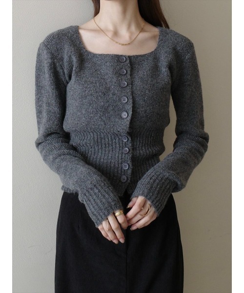 amel（エイメル）の「スクエアネックコルセットデザインニット / グレー（ニット/セーター・レディース・グレー・FREE）」の13枚目の写真
