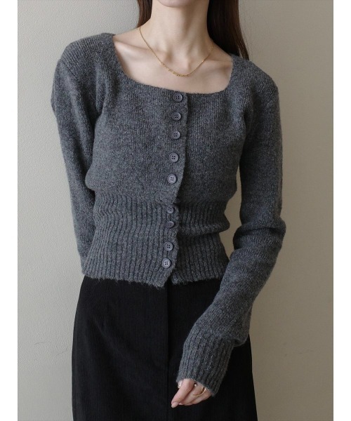 amel（エイメル）の「スクエアネックコルセットデザインニット / グレー（ニット/セーター・レディース・グレー・FREE）」の15枚目の写真