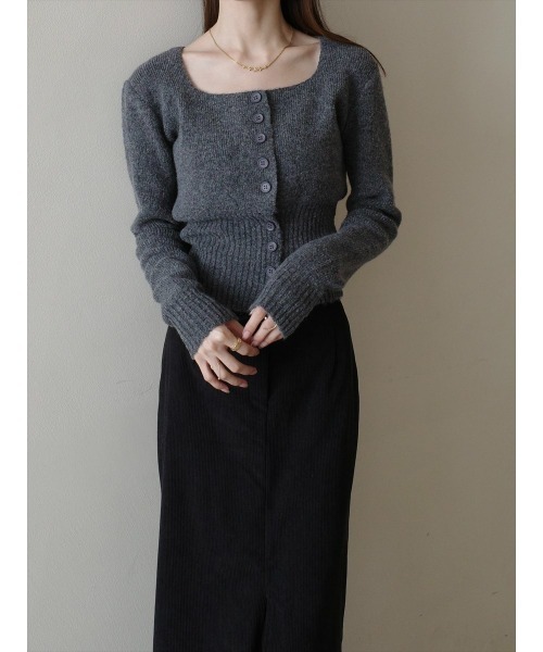 amel（エイメル）の「スクエアネックコルセットデザインニット / グレー（ニット/セーター・レディース・グレー・FREE）」の16枚目の写真