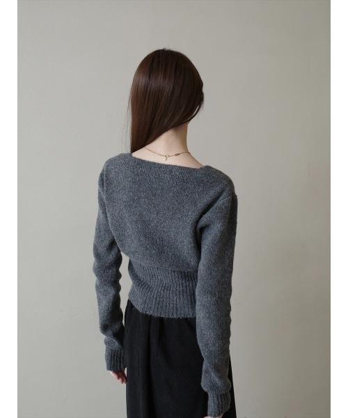 amel（エイメル）の「スクエアネックコルセットデザインニット / グレー（ニット/セーター・レディース・グレー・FREE）」の18枚目の写真